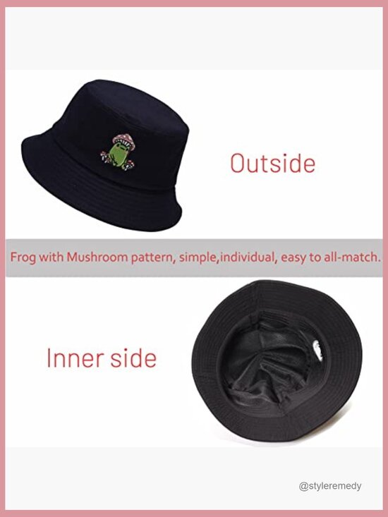Unisex Cotton Bucket Hat for Sun Protection Outdoor Travel Beach main image 6